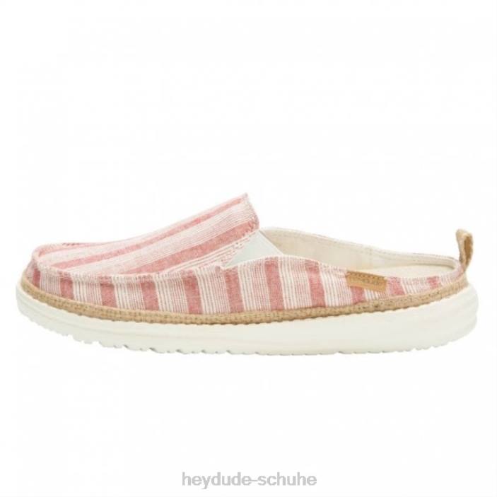 Hey Dude Frauen Heydude Lexi Stripes Slip-On-Mule aus Baumwolle in Rot 2PV4392