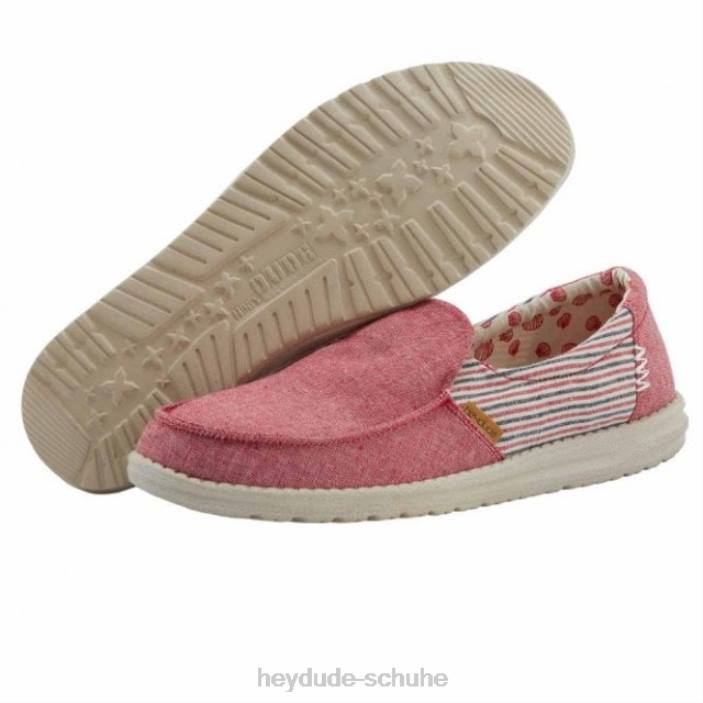 Hey Dude Frauen Heydude Misty Barbados Leinwand rot 2PV4396