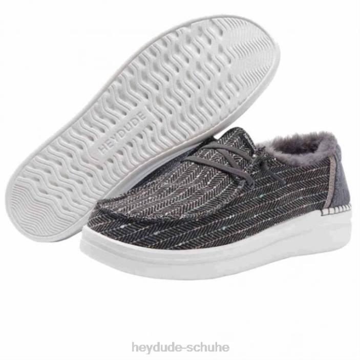 Hey Dude Frauen Heydude Wendy Rise Chalet mit schwarzem Fischgrätenmuster 2PV4455