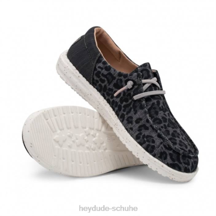Hey Dude Frauen Heydude Wendy Sox Leopardengrau 2PV4437