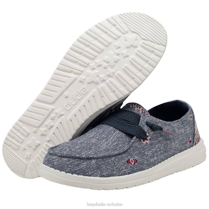 Hey Dude Frauen Wendy Flora Irisblau 2PV411