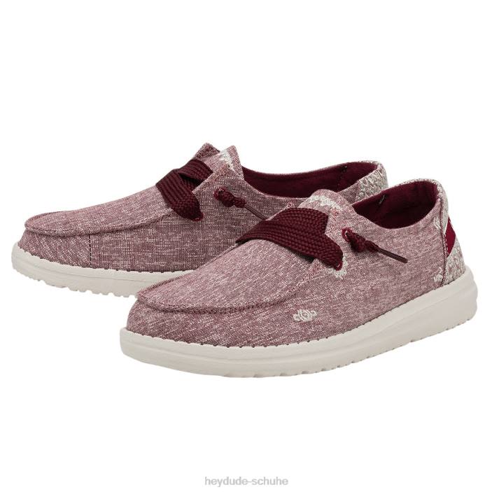 Hey Dude Frauen Wendy Flora Pfingstrose rot 2PV413