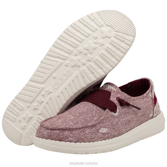 Hey Dude Frauen Wendy Flora Pfingstrose rot 2PV413