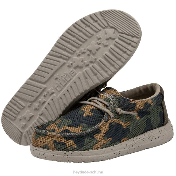 Hey Dude Kinder Wally Youth Sox Army Camo 2PV4213