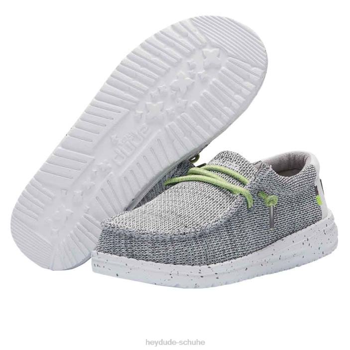 Hey Dude Kinder Wally Youth Sox Stone White 2PV4212