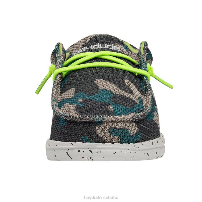 Hey Dude Kinder Wally Youth Sox Taupe Camo 2PV4214