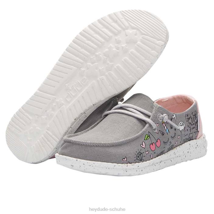 Hey Dude Kinder Wendy Youth Doodle grau 2PV4198
