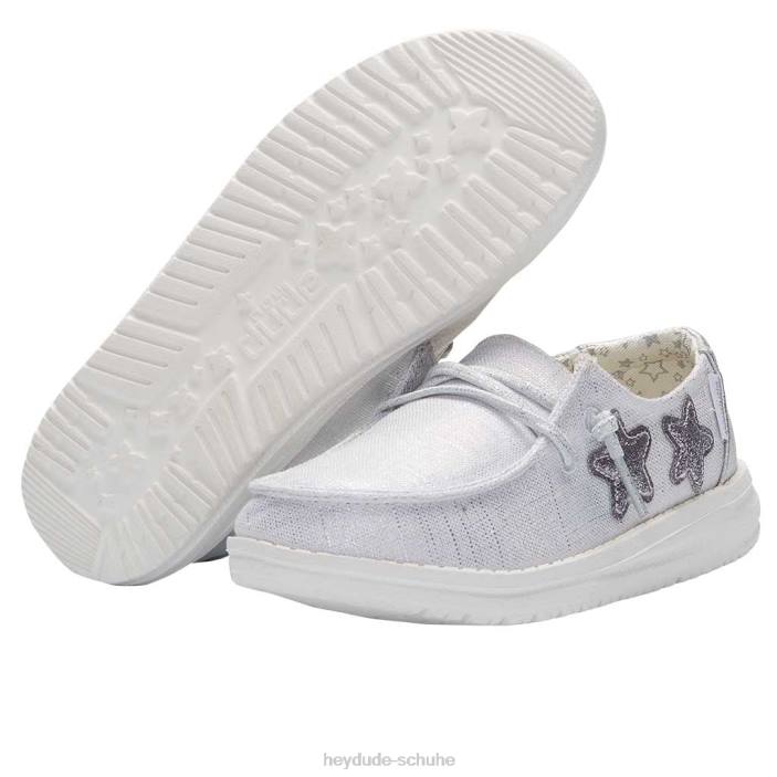Hey Dude Kinder Wendy Youth Star Silber 2PV4187