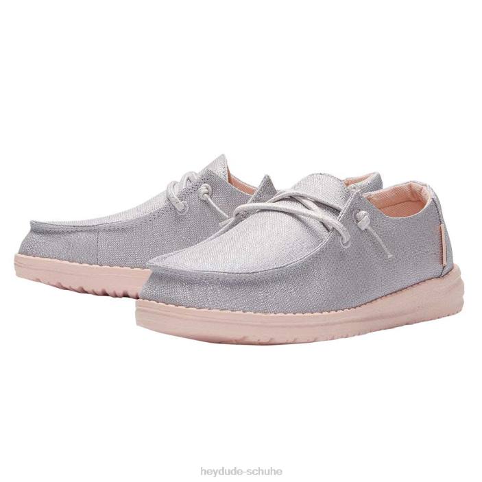 Hey Dude Kinder Wendy Youth funkelnder silberner Pfirsich 2PV4191