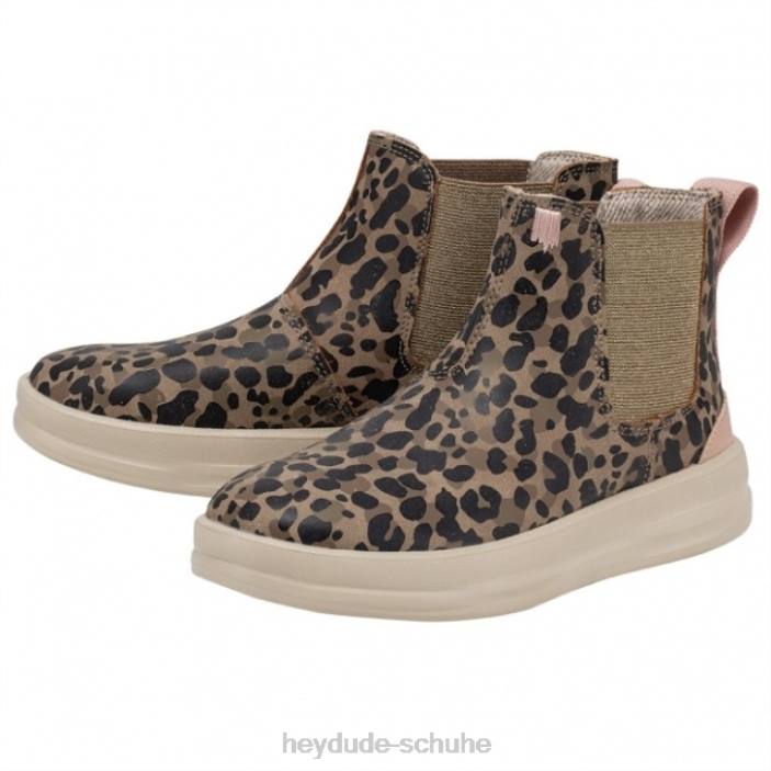 Hey Dude Kinder Heydude Aurora Youth recyceltes Leder Leopardennuss 2PV4492