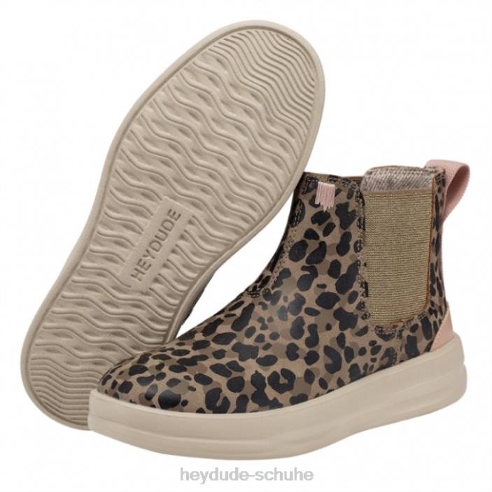 Hey Dude Kinder Heydude Aurora Youth recyceltes Leder Leopardennuss 2PV4492