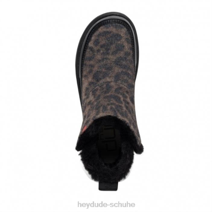 Hey Dude Kinder Heydude Mel Youth Wollmischung Leopardenschwarz 2PV4488