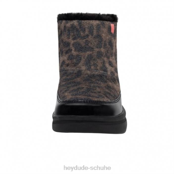 Hey Dude Kinder Heydude Mel Youth Wollmischung Leopardenschwarz 2PV4488