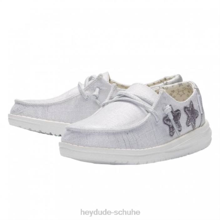 Hey Dude Kinder Heydude Wendy Youth Star Silver 2PV4518
