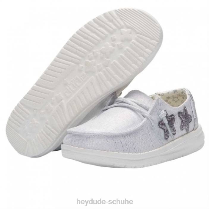 Hey Dude Kinder Heydude Wendy Youth Star Silver 2PV4518