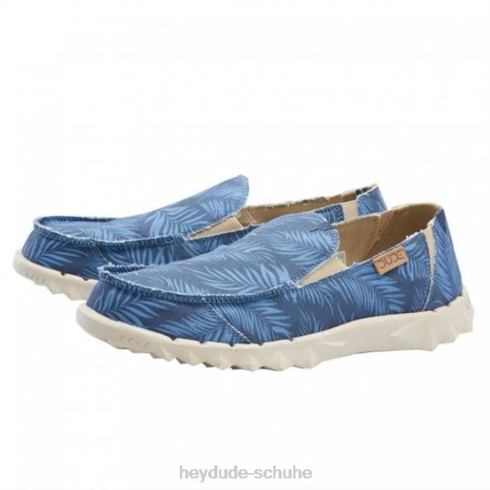 Hey Dude Männer Heydude Farty-Print-Leinwand in tropischem Blau 2PV4228