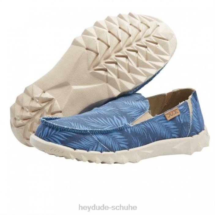 Hey Dude Männer Heydude Farty-Print-Leinwand in tropischem Blau 2PV4228