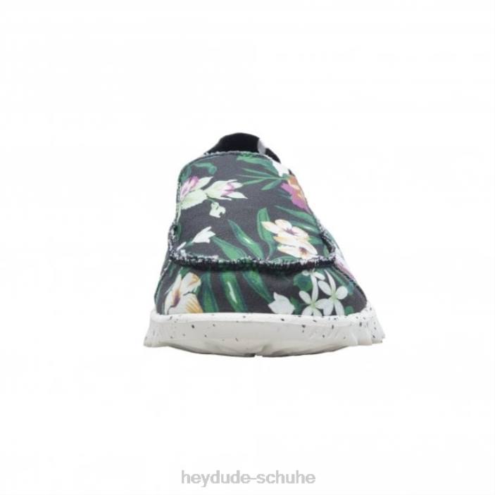 Hey Dude Männer Heydude Furzdruck Leinwand schwarz Hibiskus 2PV4233