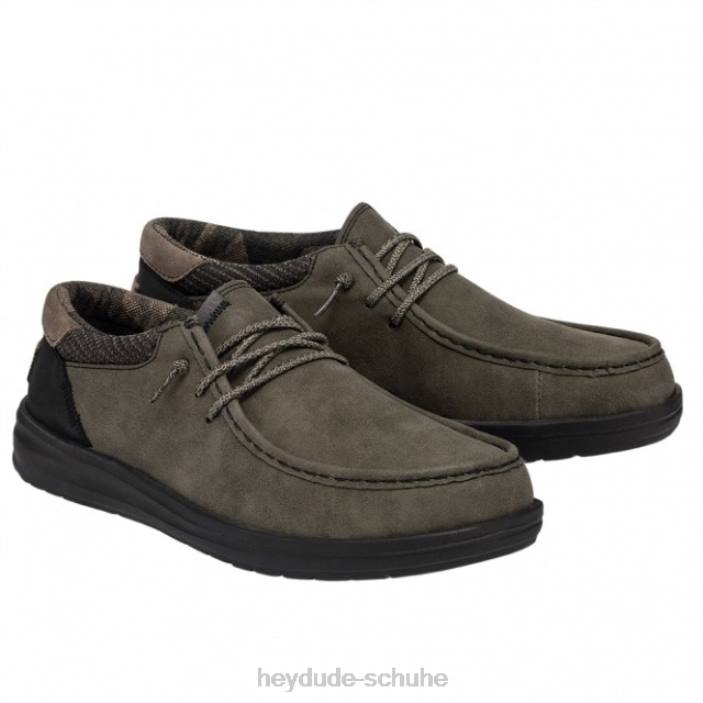 Hey Dude Männer Heydude Paul recyceltes Leder, staubiges Olivgrün 2PV4351