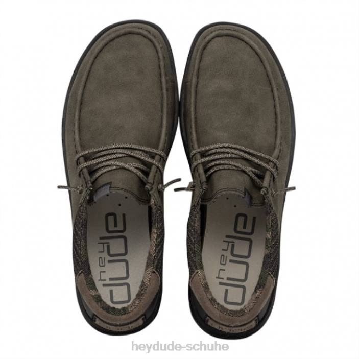 Hey Dude Männer Heydude Paul recyceltes Leder, staubiges Olivgrün 2PV4351