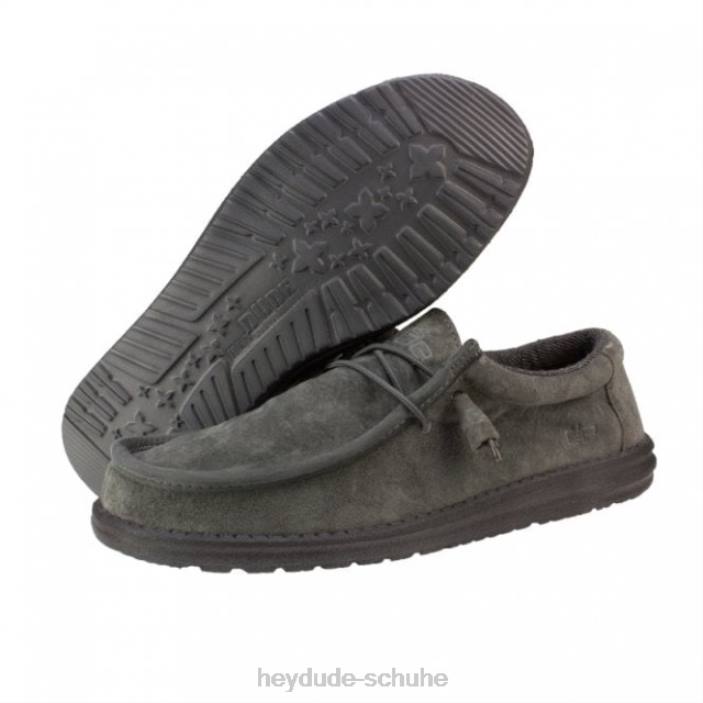 Hey Dude Männer Heydude Wally Wildleder Anthrazit 2PV4278