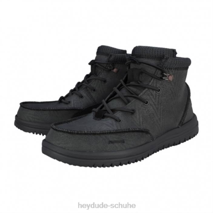 Hey Dude Männer Heydude Bradley recyceltes Leder in schwarzem Graphit 2PV4484