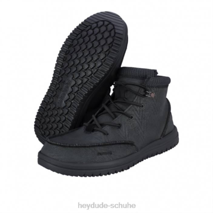 Hey Dude Männer Heydude Bradley recyceltes Leder in schwarzem Graphit 2PV4484