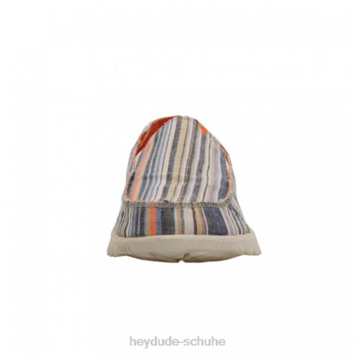 Hey Dude Männer Heydude Farty Chambray Streifen Orange 2PV4243