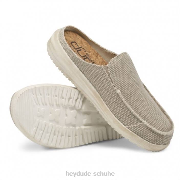 Hey Dude Männer Heydude Marty natürliche, cremefarbene Slip-On-Mule 2PV4220