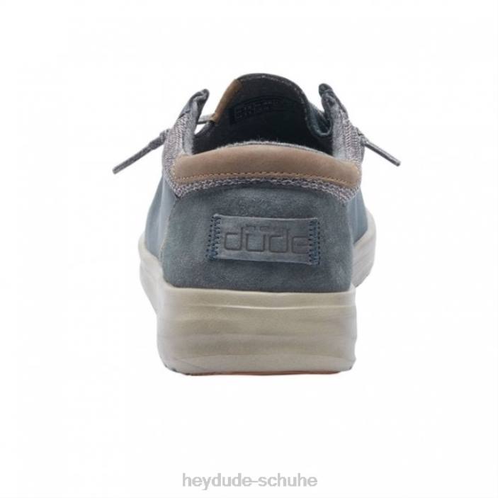 Hey Dude Männer Heydude Paul recyceltes Leder tiefblau 2PV4343