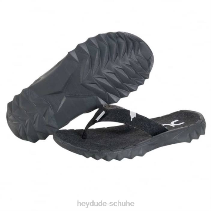 Hey Dude Männer Heydude Sava Flip-Flop aus schwarzem Canvas 2PV4370