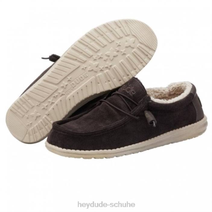 Hey Dude Männer Heydude Wally Cord-Kunstpelz gefüttert, Schokolade 2PV4317