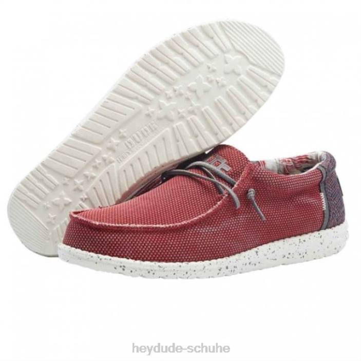 Hey Dude Männer Heydude Wally Sox, rot gewaschen 2PV4318