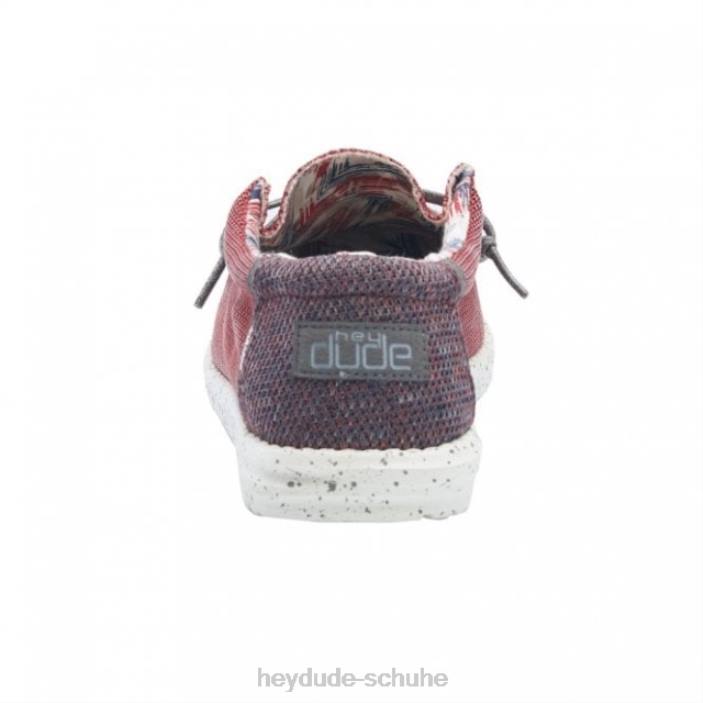 Hey Dude Männer Heydude Wally Sox, rot gewaschen 2PV4318
