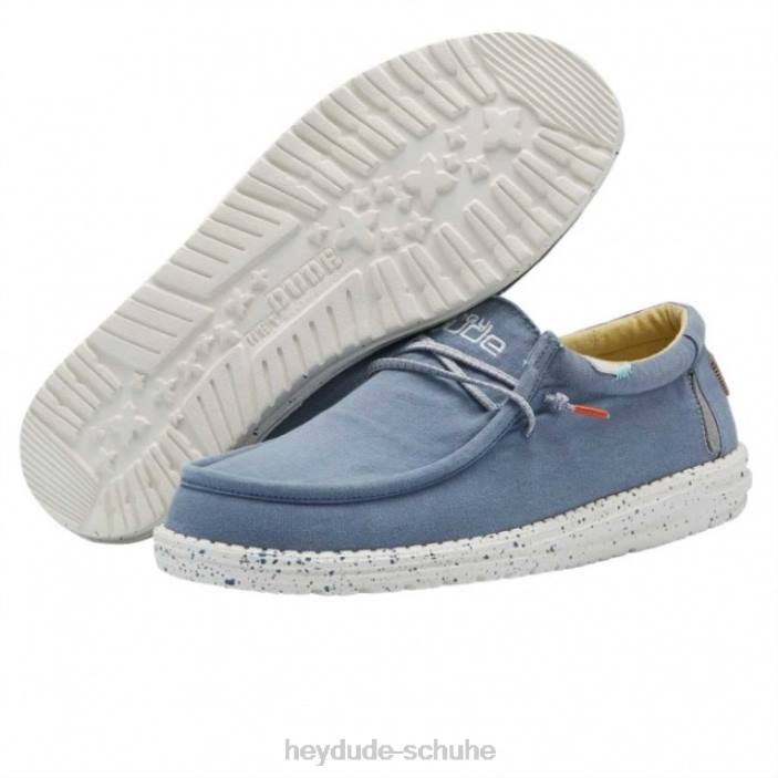 Hey Dude Männer Heydude Wally Washed Canvas Bluestone Yellow 2PV4268