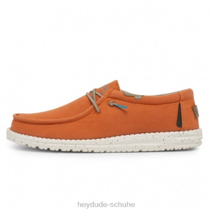 Hey Dude Männer Heydude Wally Washed Canvas Mandarine 2PV4264
