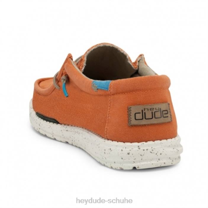 Hey Dude Männer Heydude Wally Washed Canvas Mandarine 2PV4264