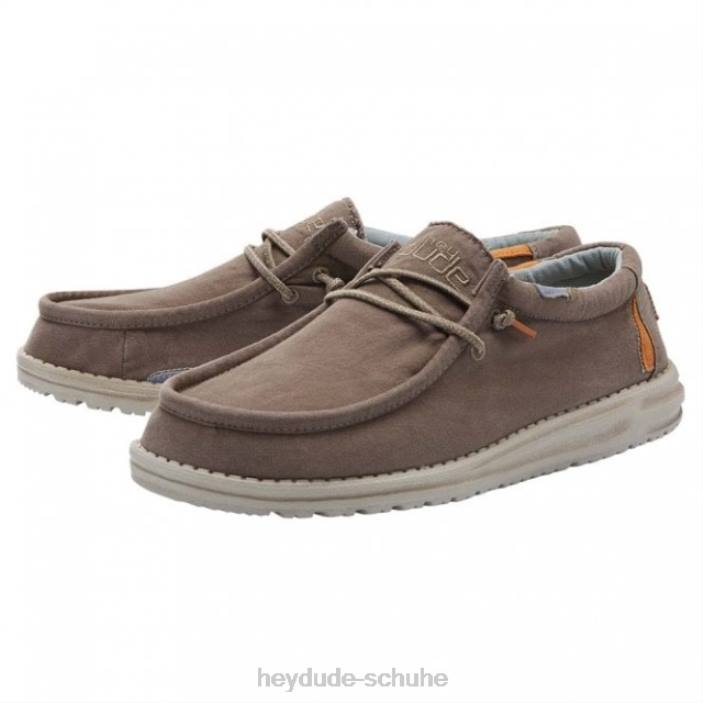 Hey Dude Männer Heydude Wally Washed Canvas Walnuss 2PV4329