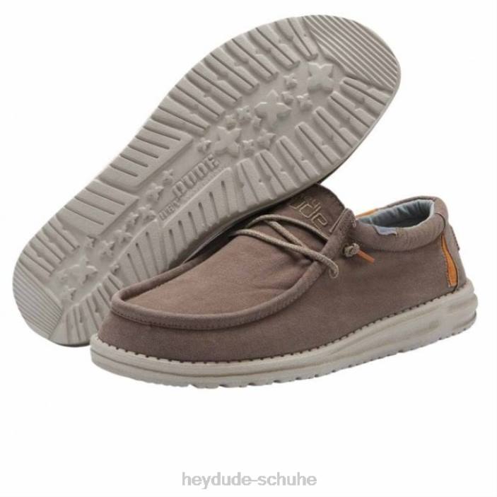 Hey Dude Männer Heydude Wally Washed Canvas Walnuss 2PV4329