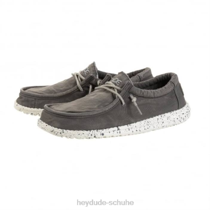 Hey Dude Männer Heydude Wally Washed Canvas dunkelgrau 2PV4312