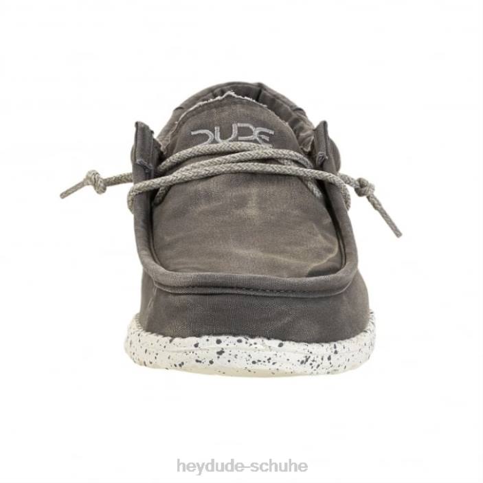 Hey Dude Männer Heydude Wally Washed Canvas dunkelgrau 2PV4312