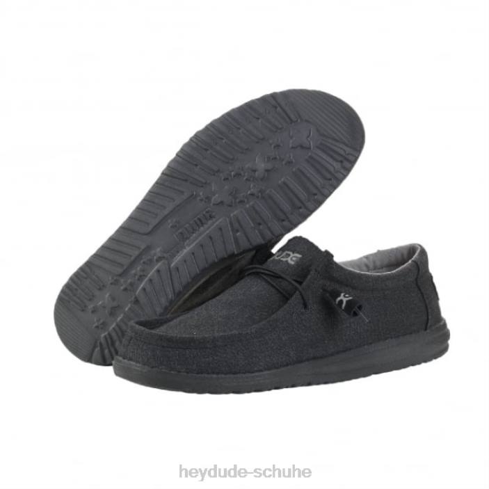 Hey Dude Männer Heydude Wally klassisches Tiefschwarz 2PV4308