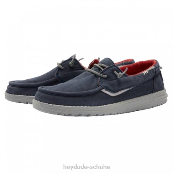 Hey Dude Männer Heydude Welsh Washed Canvas Navy 2PV4321