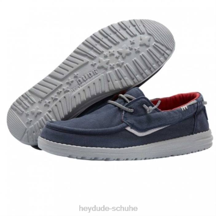 Hey Dude Männer Heydude Welsh Washed Canvas Navy 2PV4321