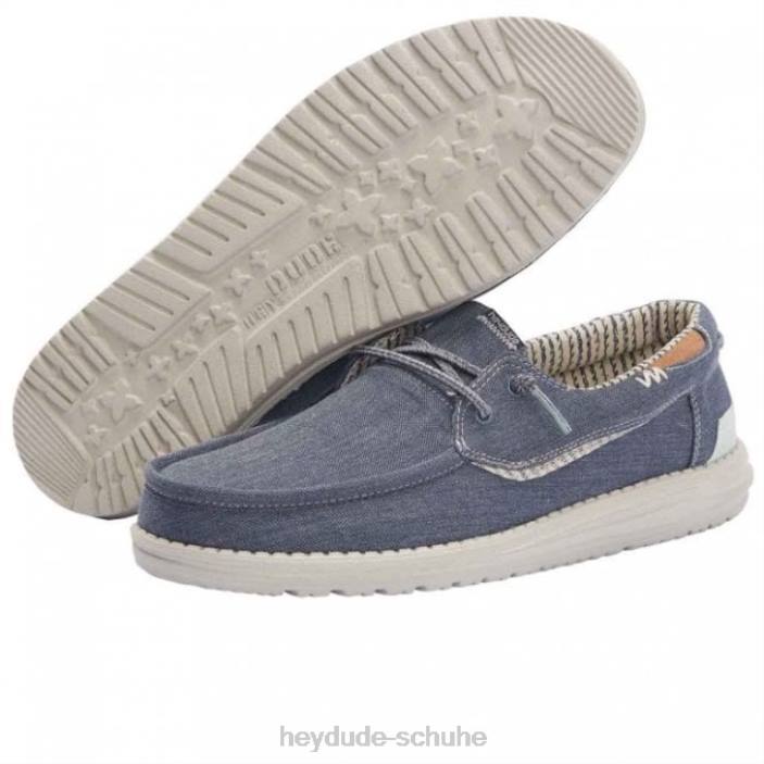 Hey Dude Männer Heydude walisisches Chambray-Meerblau 2PV4306