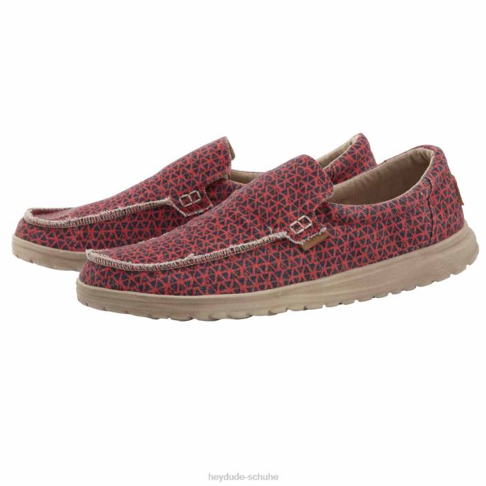 Hey Dude Männer Mikka-Druck geometrisch rot 2PV4169