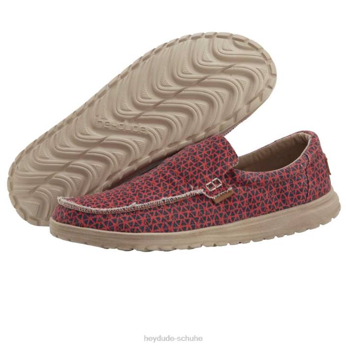 Hey Dude Männer Mikka-Druck geometrisch rot 2PV4169