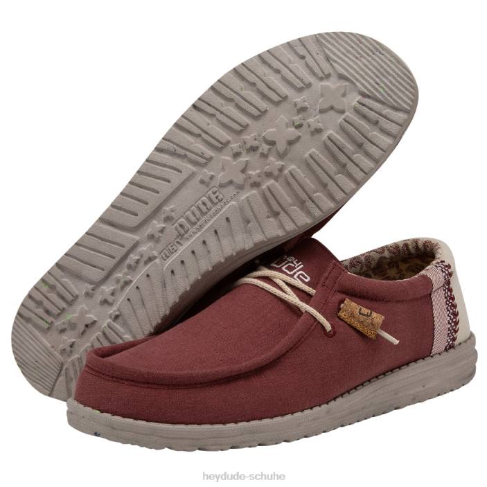 Hey Dude Männer Wally Linen Naturziegel 2PV4125