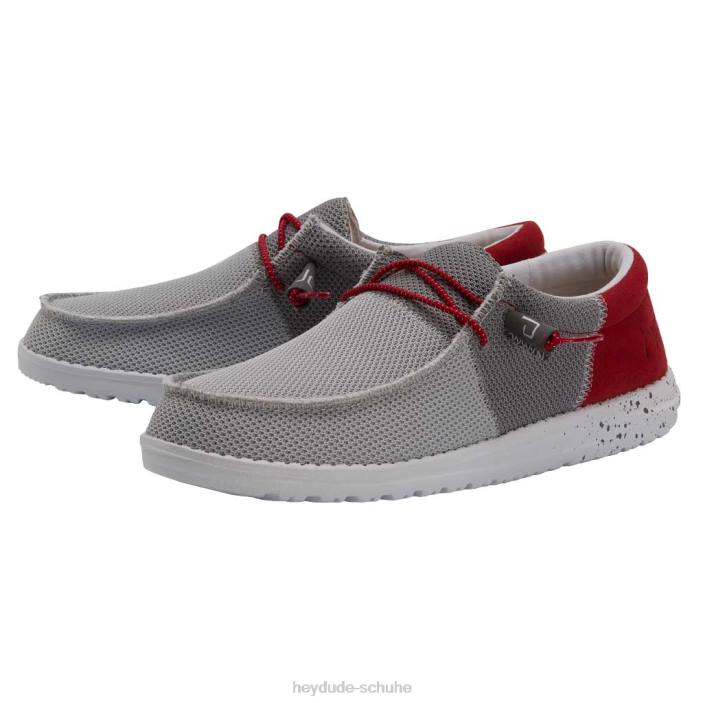 Hey Dude Männer Wally Sox Funk dunkelgrau rot 2PV4140