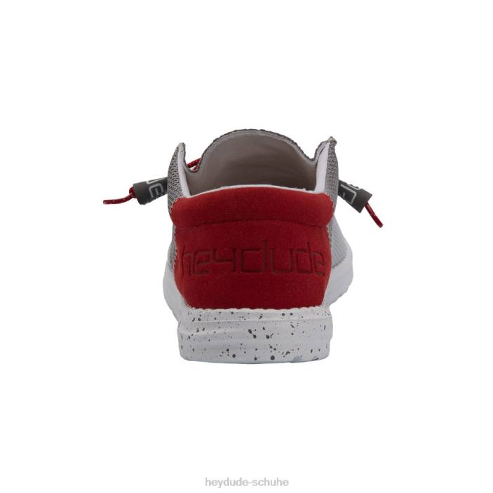 Hey Dude Männer Wally Sox Funk dunkelgrau rot 2PV4140